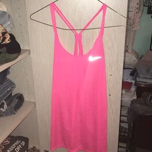 Pink nike dri fit workout top